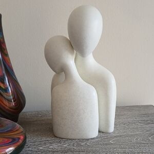 Elegant White Abstract Sculpture